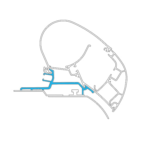 Set 3 adattatori Dometic per tendalino PerfectRoof PR2000/2500 compatibili Ducato X250-290, Jumper, Boxer e Movano ’22 con tetto H3, 3,25 – 4,00 m