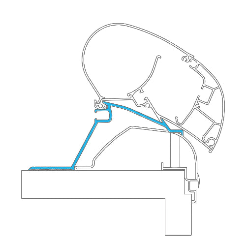 Set 3 adattatori Dometic per tendalino PerfectRoof PR2000/2500 compatibili con Hobby Caravan dal 2014