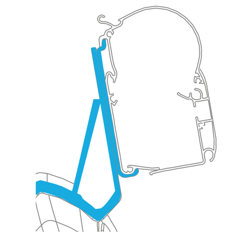 Adattatori Dometic Jumpy Proace Expert tetto a soffietto per PerfectWall PW1100 1500