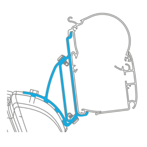 Set 2 adattatori Dometic per tendalino PerfectWall PW1100/1500, compatibili Talento, NV300, Vivaro ’12, Trafic >’17