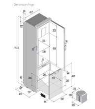 Carica l&#39;immagine nel visualizzatore di Gallery, Frigo-Freezer Vitrifrigo a compressore SLIM150 CHR
