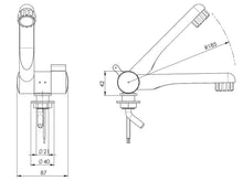 Carica l'immagine nel visualizzatore di Gallery, Rubinetto miscelatore Mod. RB1490 Pieghevole per Camper

