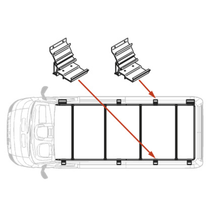 Carica l&#39;immagine nel visualizzatore di Gallery, Kit Roof Rail staffe aggiuntive per Ducato Maxi XL

