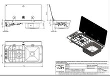Carica l'immagine nel visualizzatore di Gallery, scheda tecnica piano cottura CAN FL 1400
