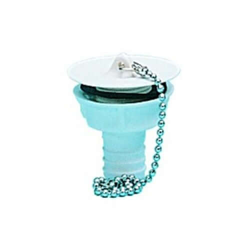 Piletta dritta con tappo e catenella filettatura 25mm