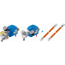 Carica l'immagine nel visualizzatore di Gallery, Regolatore gas camper GOK Caramatic Safedrive PLUS 30 mbar con scambiatore automatico e tubo 450 mm
