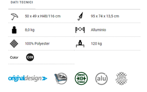 Scheda tecnica Poltrona da campeggio Brunner Aravel Swan 3D
