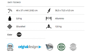 Scheda tecnica Sedia da camper e campeggio Brunner Aravel Vanchair