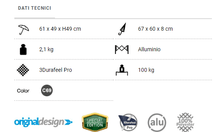 Carica l&#39;immagine nel visualizzatore di Gallery, Scheda tecnica Poggiapiedi Brunner Aravel Vitachic Standalone
