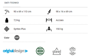Scheda tecnica Sedia da campeggio Brunner Skye Swan