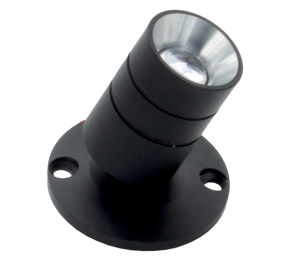 Minispot nero orientabile per camper