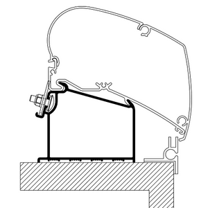 Adattatore Thule per tendalino Adria Caravan dal 2015, compatibile Omnistor 9200 e 6300