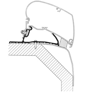 Adattatore Thule per tendalino camper Laika Ecovip, staffe compatibili con Omnistor 9200 e 6300