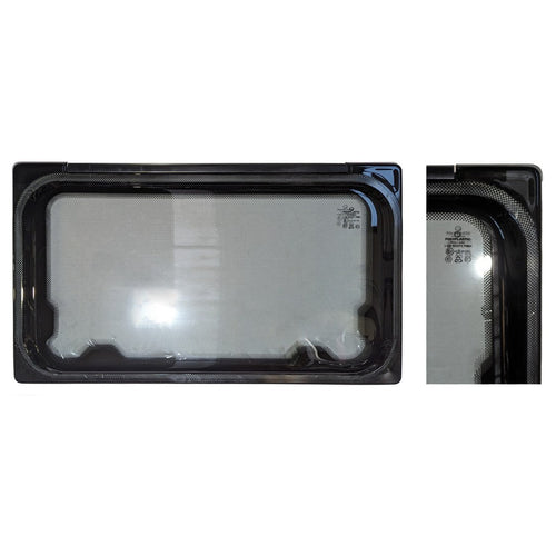 Finestra a compasso Polyplastic F50 serigrafia grigia per van