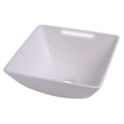 Lavabo Angolare Per Camper Wamovo In ABS Bianco 415x350x60 Mm – Con Sifone, Resistente E Facile Da Pulire