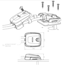 Carica l&#39;immagine nel visualizzatore di Gallery, Dettaglio passacavo doppio tenuta stagna
