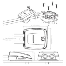 Carica l&#39;immagine nel visualizzatore di Gallery, Doppio passacavo profilo ribassato per minivan
