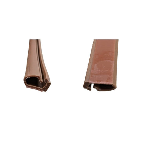  Profilo PVC marrone con nastro biadesivo