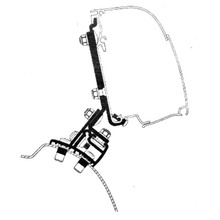 Carica l'immagine nel visualizzatore di Gallery, Staffe Thule per tendalino Omnistor 4200 compatibile PSA Minivan Fiat Scudo 2022 Citroen Peugeot Opel Toyota Pössl

