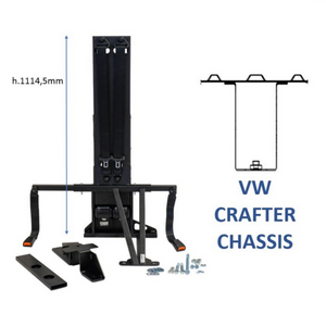 Kit fissaggio cinture VW Crafter Van Puntone Decentrato per seggiolini camper misure