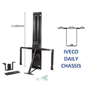 Kit cinture Isofix Iveco Daily Puntone Dritto per sicurezza seggiolino camper misure