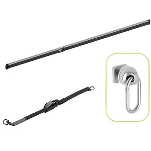 Componenti Thule Garage Organizer: binari, cinghie e bottoni