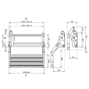Thule Single Step 12V modelli 460 e 550 mm, gradino motorizzato in alluminio anodizzato per camper