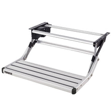 Carica l&#39;immagine nel visualizzatore di Gallery, Thule Single Step 12V modello 550 mm, gradino motorizzato in alluminio anodizzato per camper
