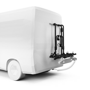 Dettaglio binari e sistema di aggancio Thule VeloTrack per trasporto bici sicuro