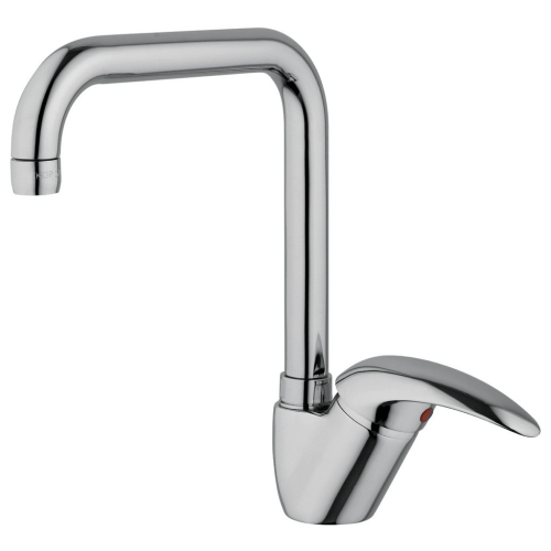 Miscelatore monoleva con canna a ponte quadra per camper