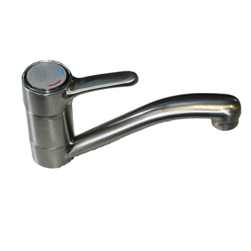 Miscelatore monoleva con canna 19cm per camper