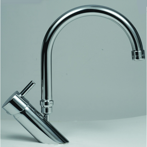 Miscelatore monoleva obliquo con canna a ponte per camper