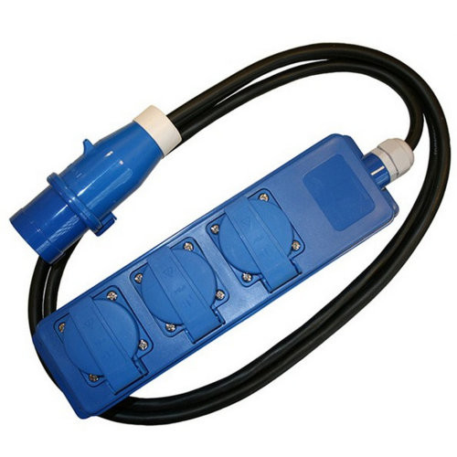 Adattatore 220V tripla presa Schuko 1,5mt per camper