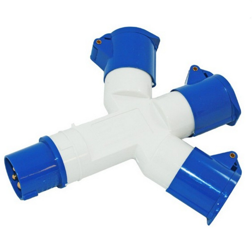 Presa multipla a tre vie per camper attacco CEE