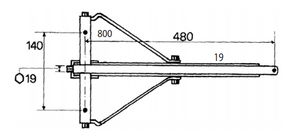 Piedino d'appoggio portata 400 kg