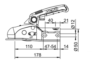 Al-Ko AK 270 giunto a sfera con Soft Dock e lucchetto