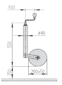 Ruotino d'appoggio Plus portata 150 kg