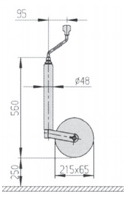 Ruotino d'appoggio Plus portata 150kg ruota in plastica
