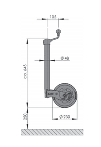 Ruotino d'appoggio Premium portata 300 kg