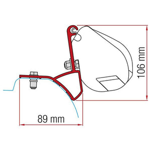 Kit Renault Trafic/Rapido Mirande S/ Opel Vivaro/ Fiat Talento/ Nissan NV300 staffa per tendalini Fiamma F35PRO