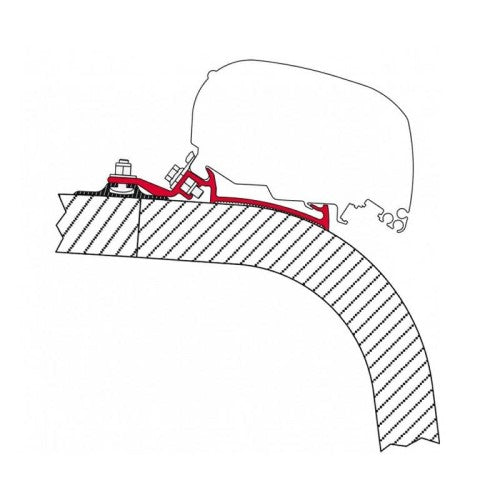 Kit montaggio tendalino Fiamma F65/80 su Giottiline e Fendt