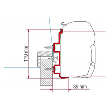 Carica l&#39;immagine nel visualizzatore di Gallery, Adapter Hymer Exsis staffa per tendalini Fiamma F45/F70
