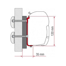 Carica l'immagine nel visualizzatore di Gallery, Kit dethleffs globebus staffa per tendalini Fiamma F45/F70
