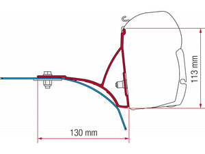 Kit Fiamma Fiat Ducato with roof rack per tendalini F45/F70