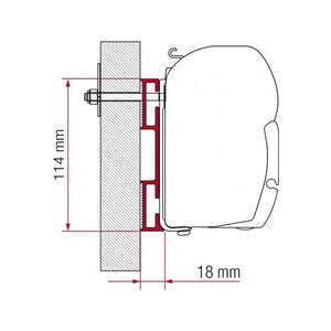 Adapter D staffa per tendalini Fiamma F45/F70