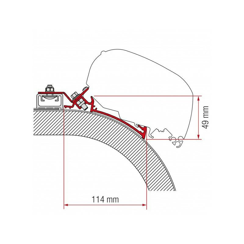 Adapter rapido Distinction staffa per tendalini Fiamma F80/F65