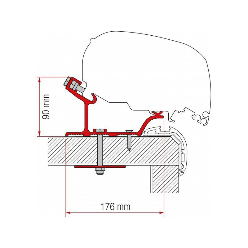Adapter Carthago Malibu staffa per tendalini Fiamma F80/F65