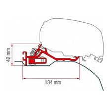 Carica l'immagine nel visualizzatore di Gallery, Kit Fiat Ducato H2 Citroen Jumper H2 Peugeot Boxer H2 Staffa per tendalini Fiamma F80s
