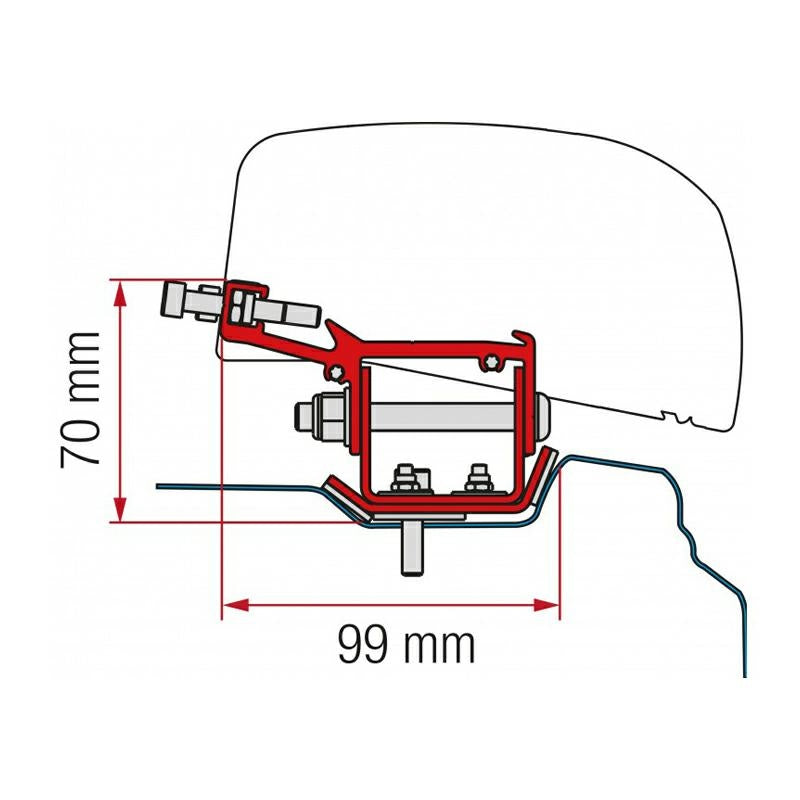 Kit Renault Trafic L2 staffa per tendalini Fiamma F40