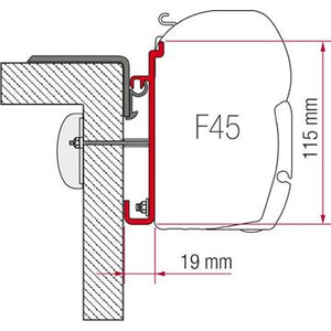 Kit montaggio tendalino Fiamma F45/F70 per Rapido 9